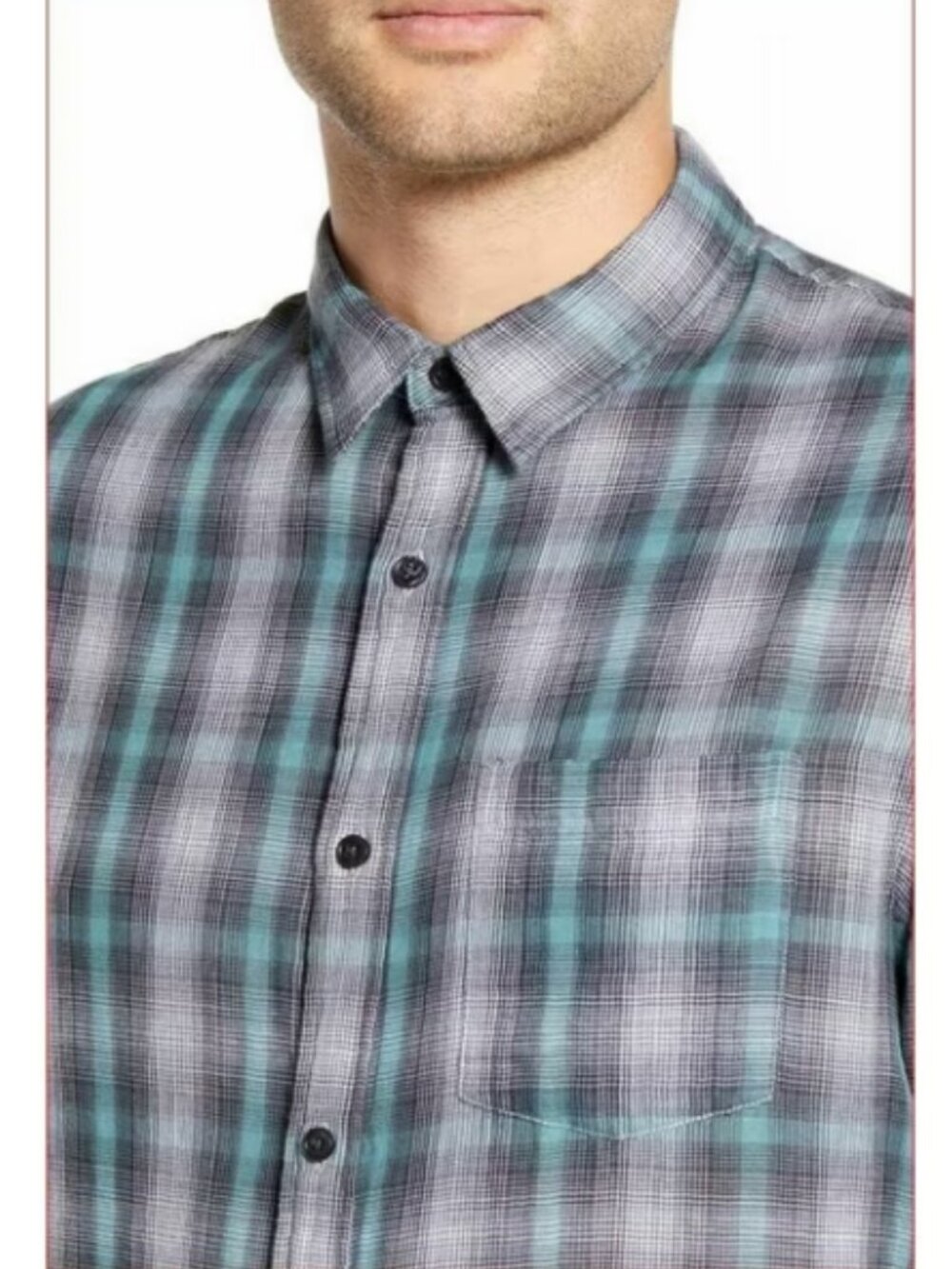 VINCE Classic Fit Plaid Soft 100% Cotton Button Down L Preppy Casual